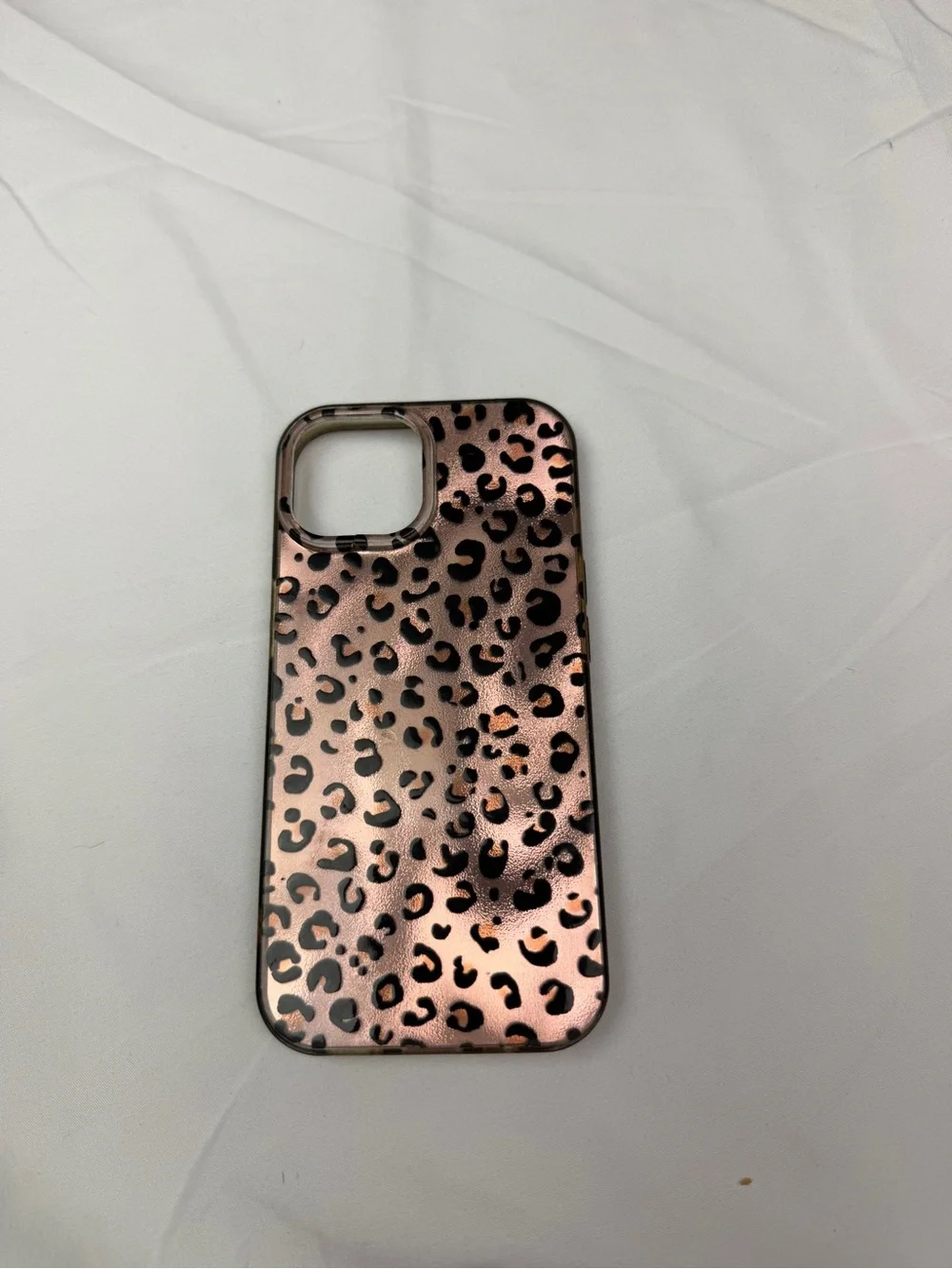 Stylish Leopard Print Rose Gold Phone Case - Brand Unbranded